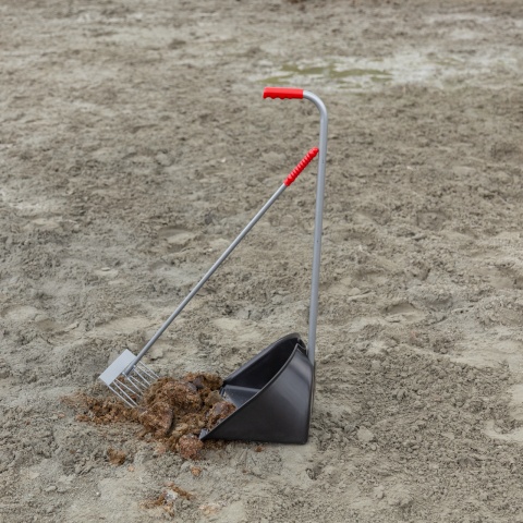 Mistboy trágyalapát gereblyével, fekete, 90 cm