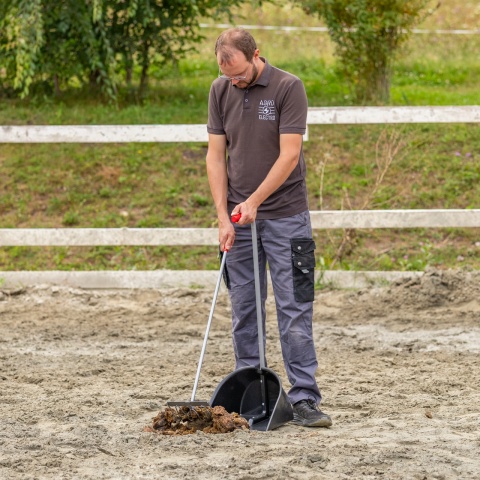 Mistboy trágyalapát gereblyével, fekete, 90 cm