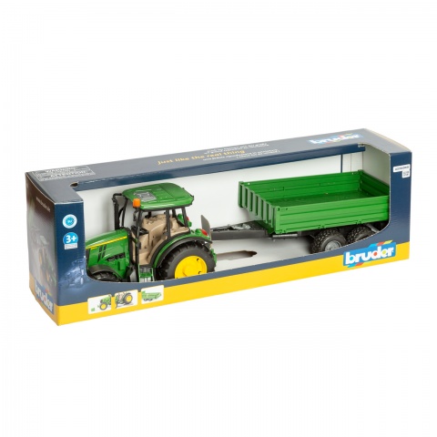John Deere 5115 M játéktraktor utánfutóval