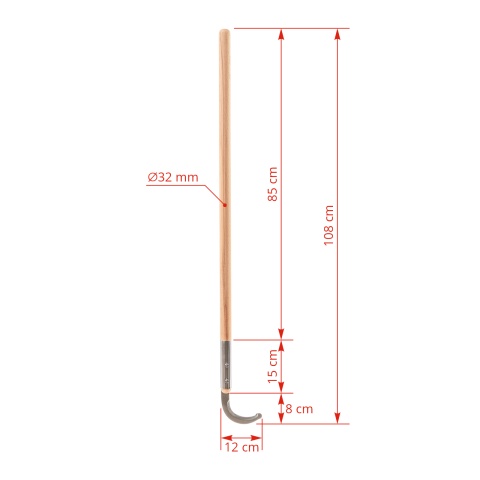 Kötésvágó kés, fa nyéllel, 100 cm
