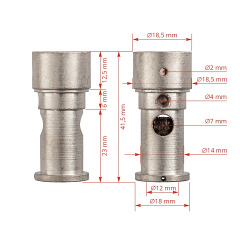 Cserefej Portasol 3 gázos szarvtalanítóhoz, borjaknak, Ø18,5 mm