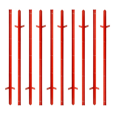 1883 - Szögacél fémoszlop, 25 × 25 mm, 115 cm, 10 db. - 13990 Ft