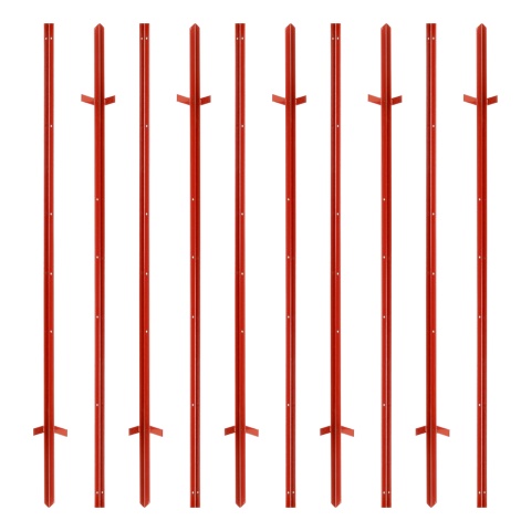 1885 - Szögacél fémoszlop, 25 × 25 mm, 165 cm, 10 db. - 20090 Ft