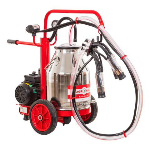 Fejőgép teheneknek, száraz vákuumpumpával, 1 inox 25 literes sajtárral, eco