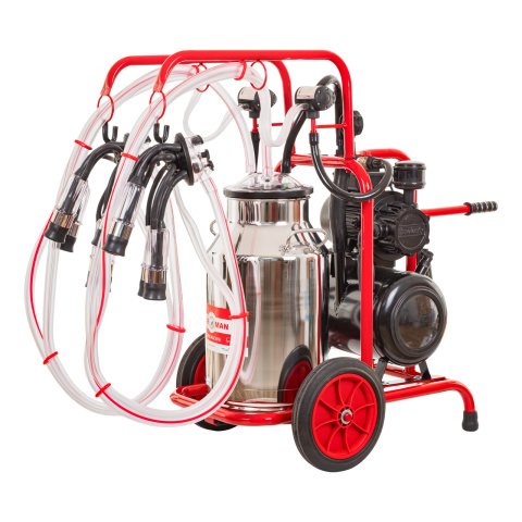 2106 - Fejőgép teheneknek, száraz vákuumpumpával, 2 fejőegységgel, 1 inox 40 literes sajtárral - 266990 Ft