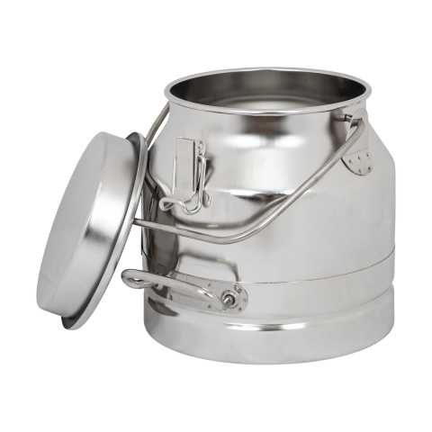 Inox tejhordó kondér, csatos fedéllel, 10 liter