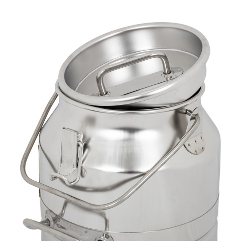 Inox tejhordó kondér, csatos fedéllel, 10 liter