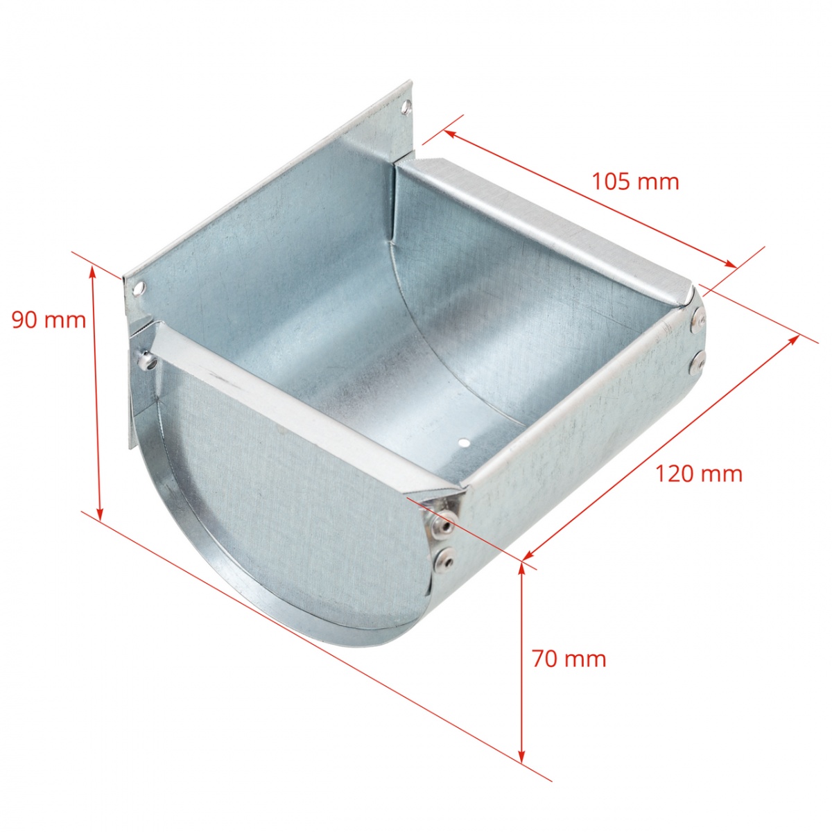 Fém etető kisállatoknak, 12 cm