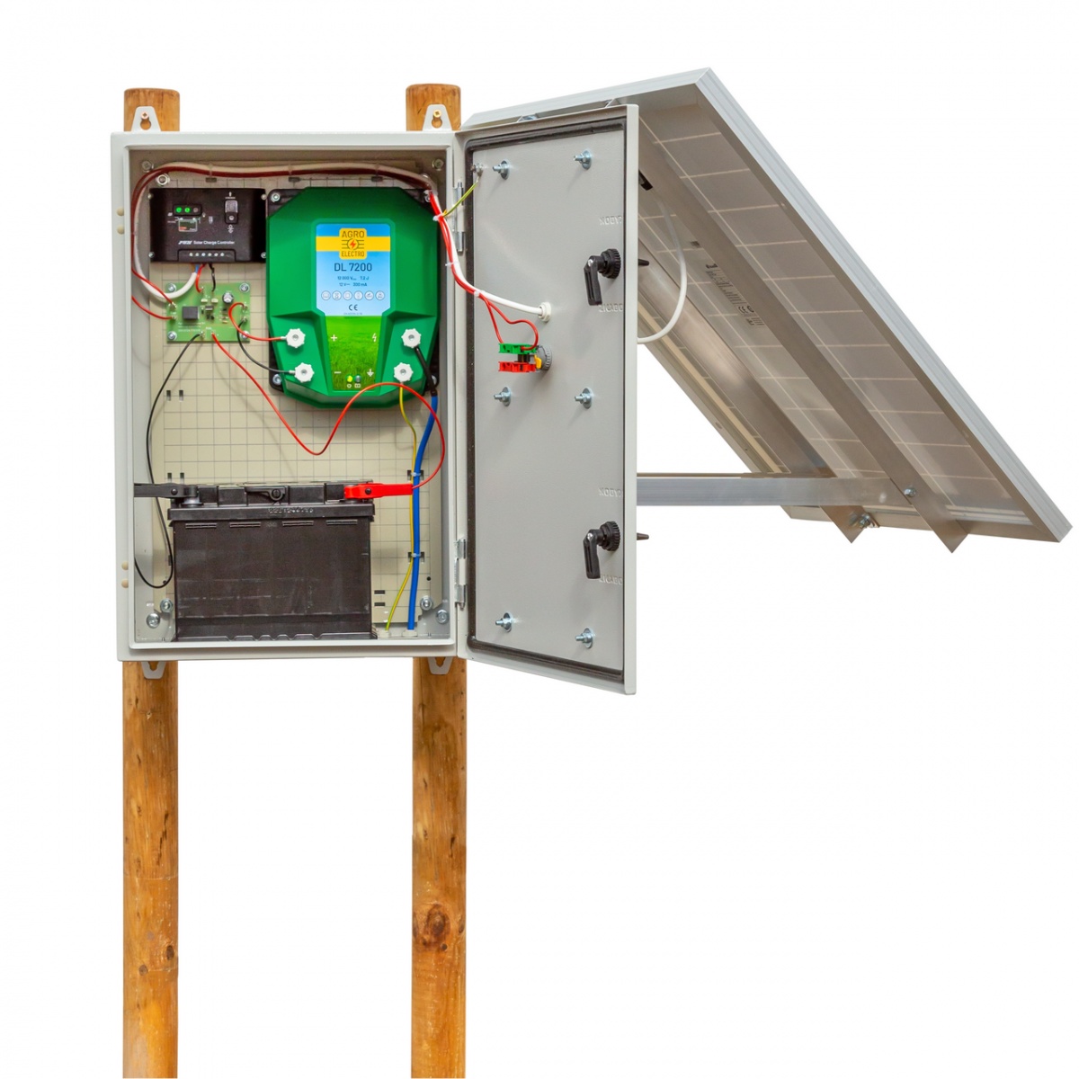 Kompakt DL 7200 villanypásztor készülék 50 W-os napelemes rendszerrel