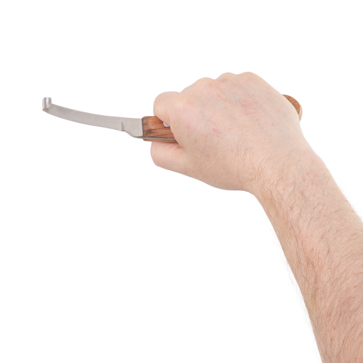 Patafaragó és körmöző kés, egy élű, jobb kézbe