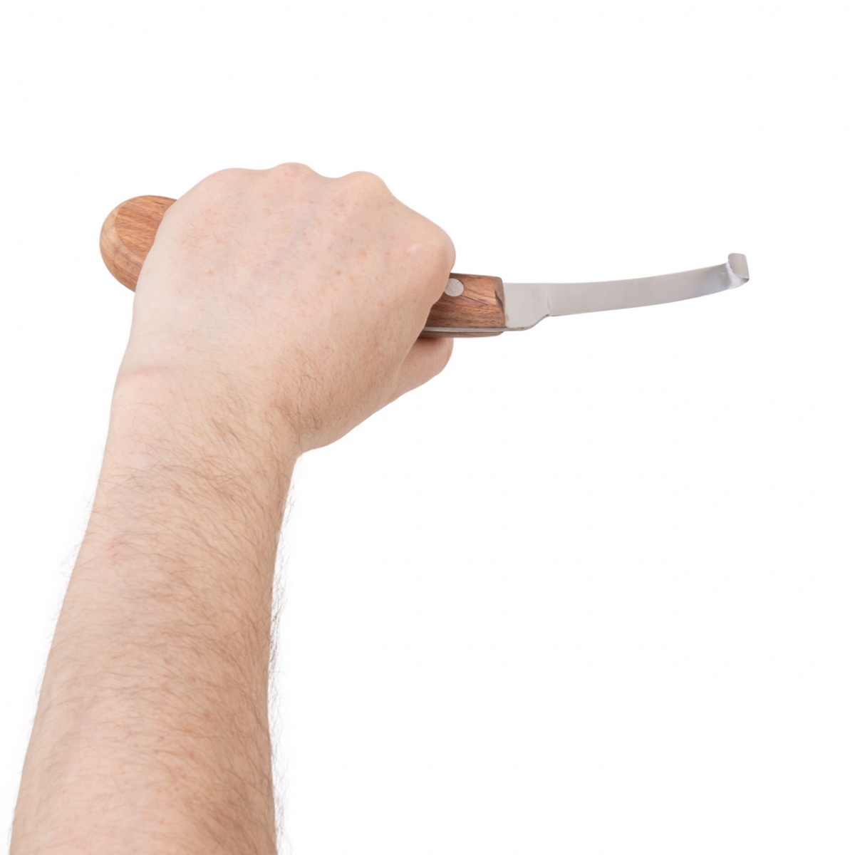Patafaragó és körmöző kés, egy élű, bal kézbe