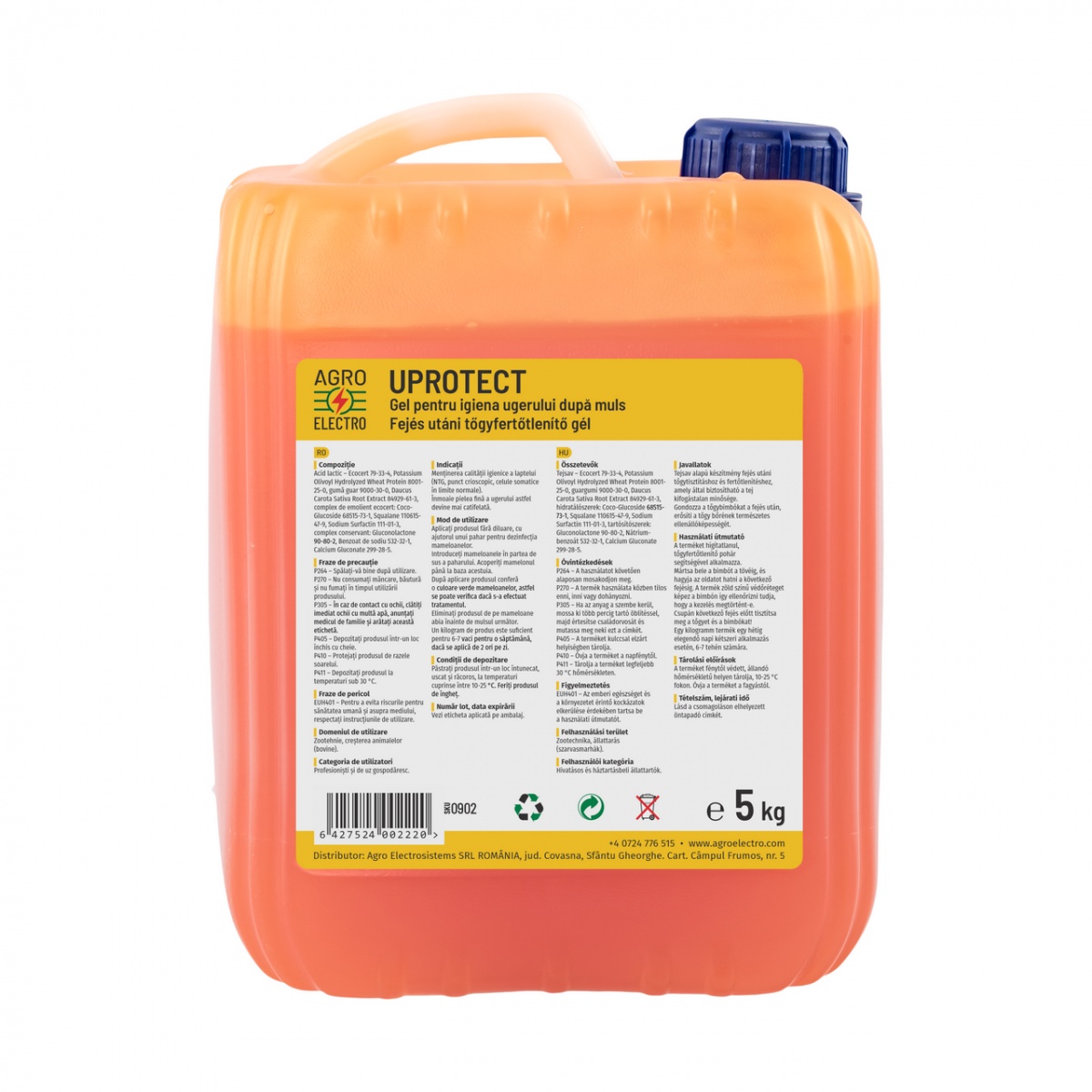 UPROTECT, fejés utáni tőgyápoló gél, 5 kg