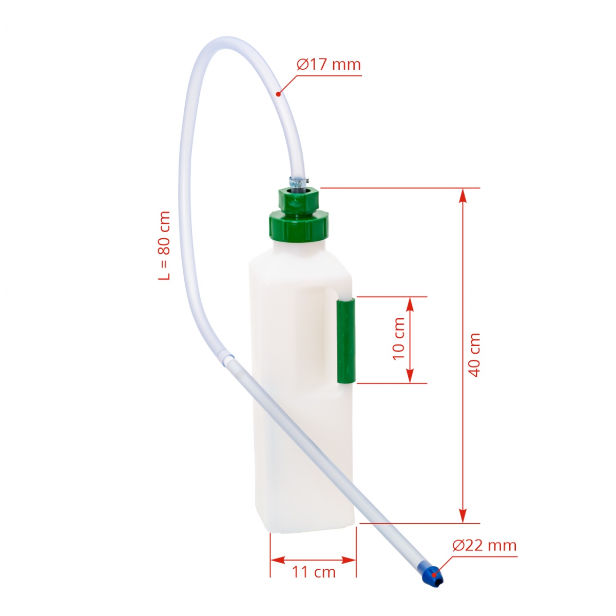 Borjúitató palack folyadék adagolására, 3000 ml, szondával