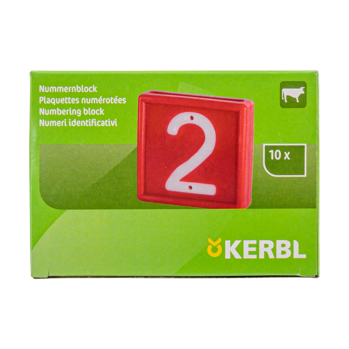 Állatjelölő számjegyek nyakpántra, 2-es szám, 10 db