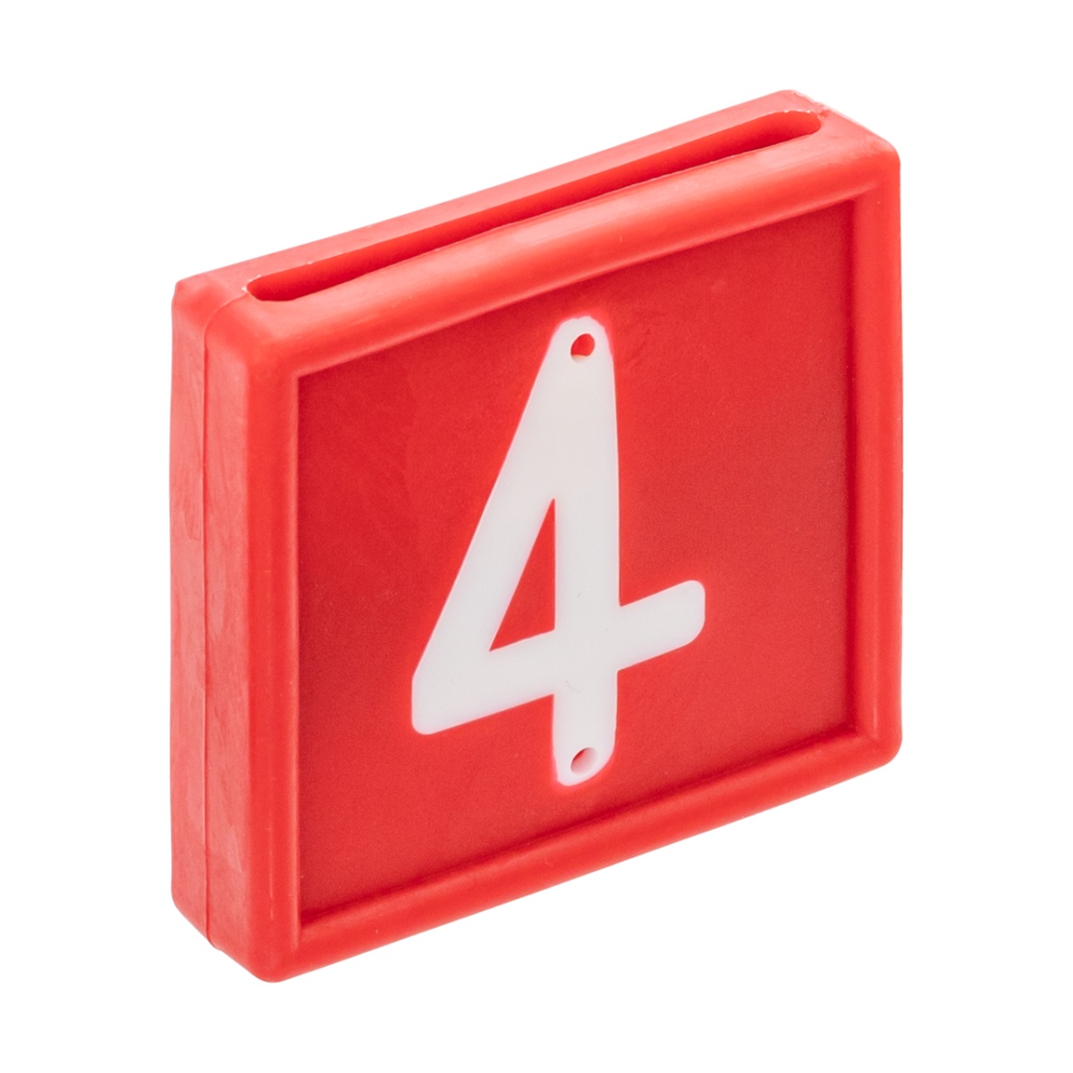 Állatjelölő számjegyek nyakpántra, 4-es szám, 10 db