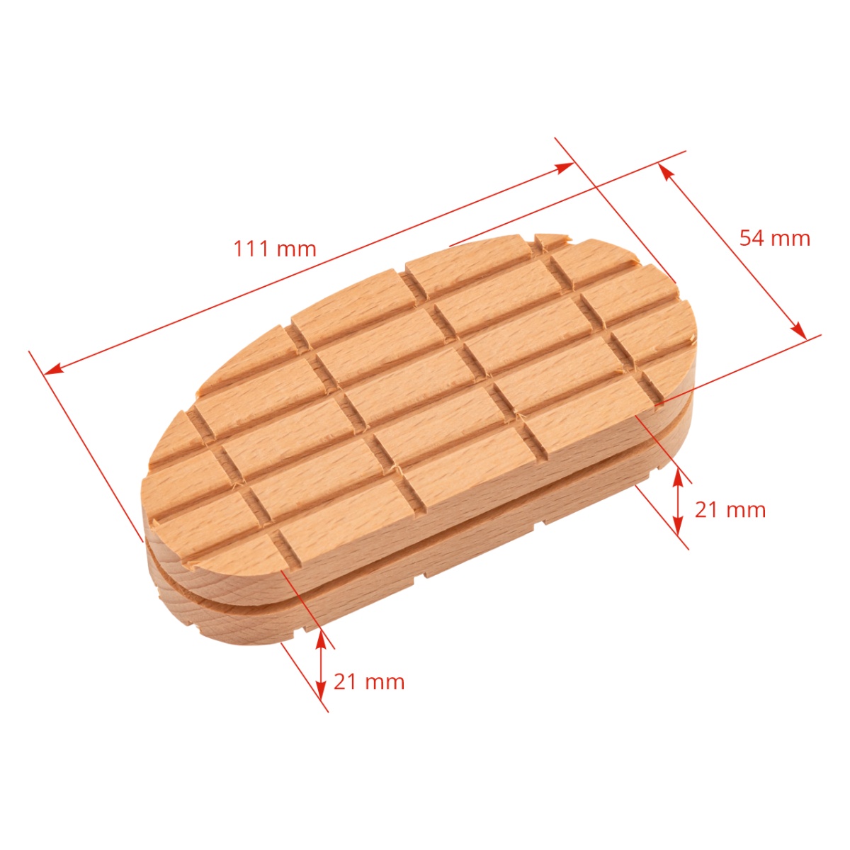 Pataalátét fából, standard, normál méretű