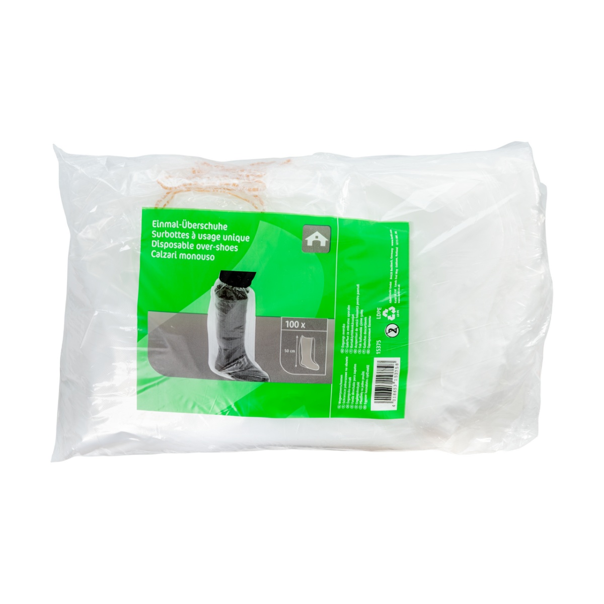 Hosszú eldobható cipővédő, 40 × 50 cm, 100 db