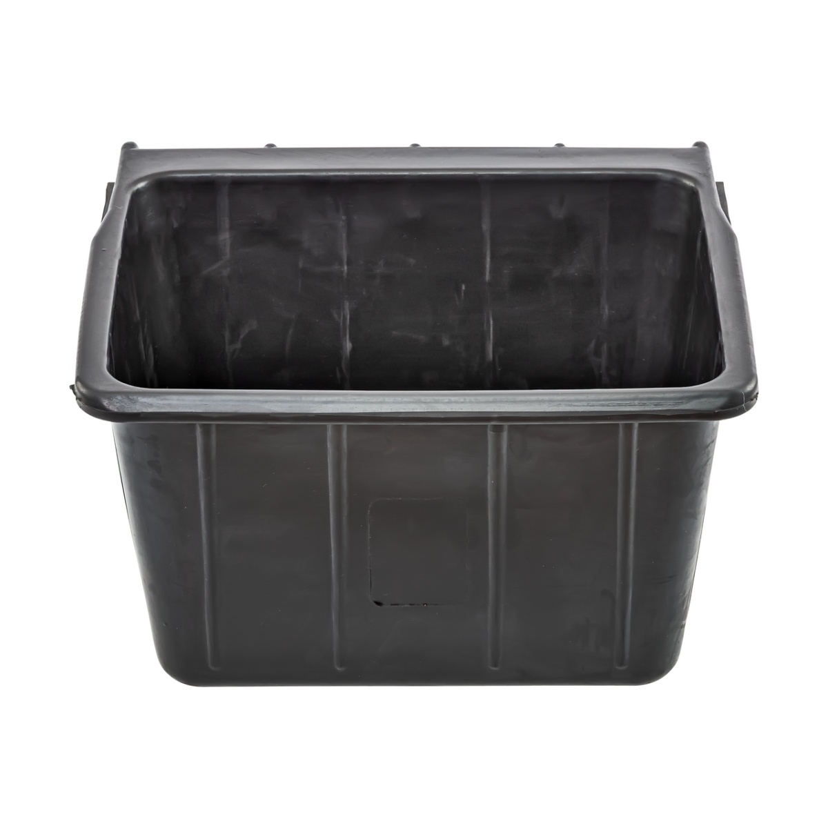 Téglalap alakú etetővályú, gumiból, fekete, 20 literes