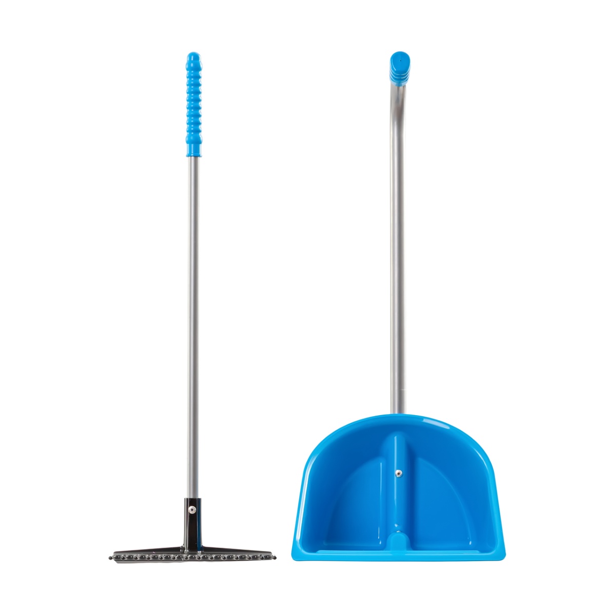 Mistboy Mini trágyalapát gereblyével, kék, 60 cm