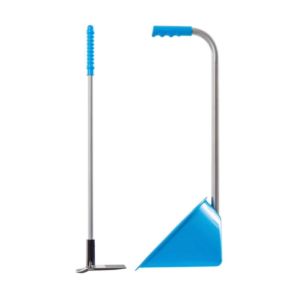 Mistboy Mini trágyalapát gereblyével, kék, 60 cm