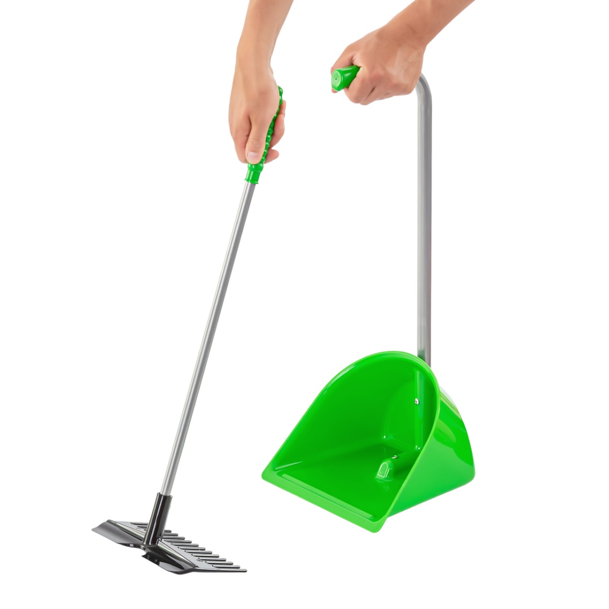 Mistboy Mini trágyalapát gereblyével, zöld, 60 cm