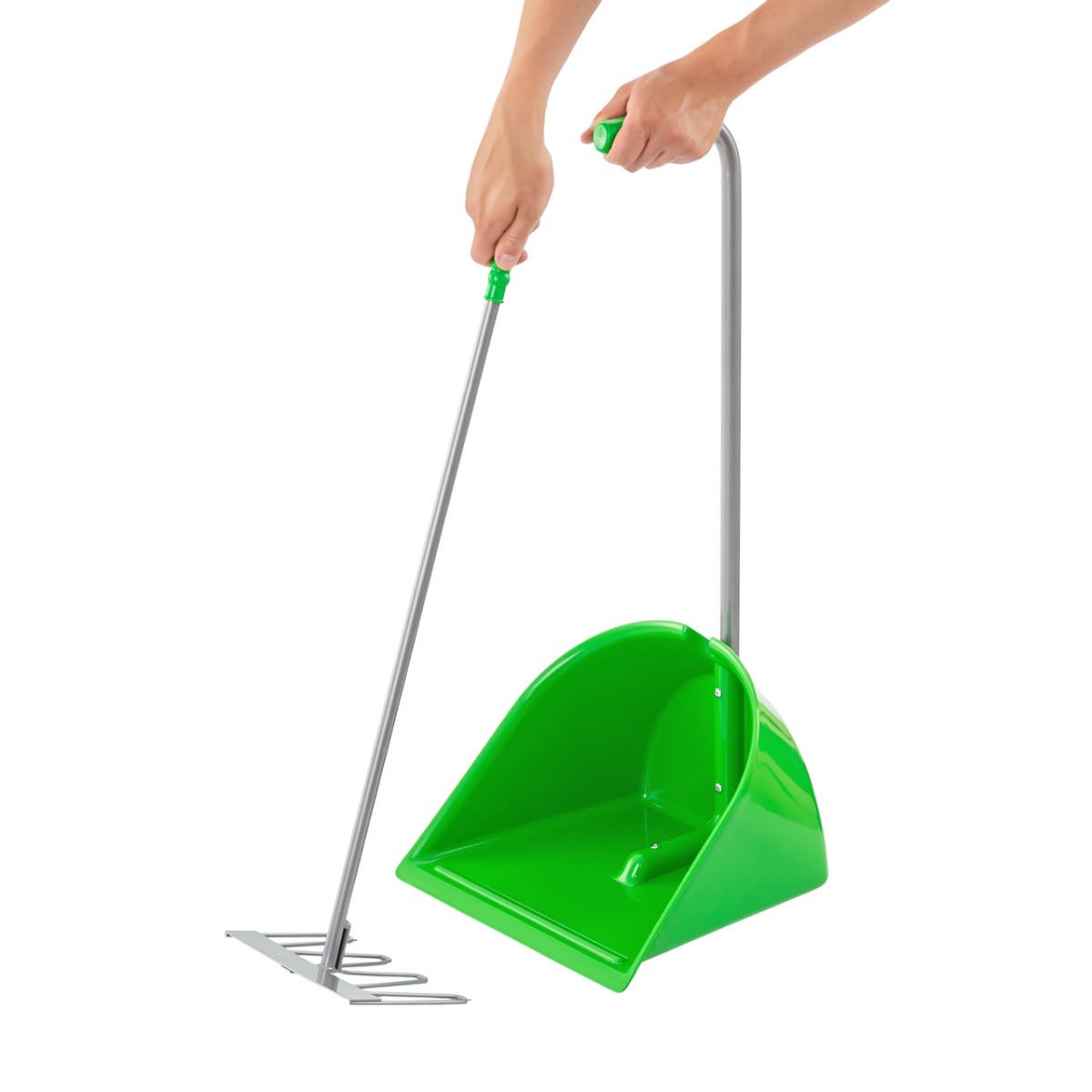 Mistboy trágyalapát gereblyével, zöld, 75 cm