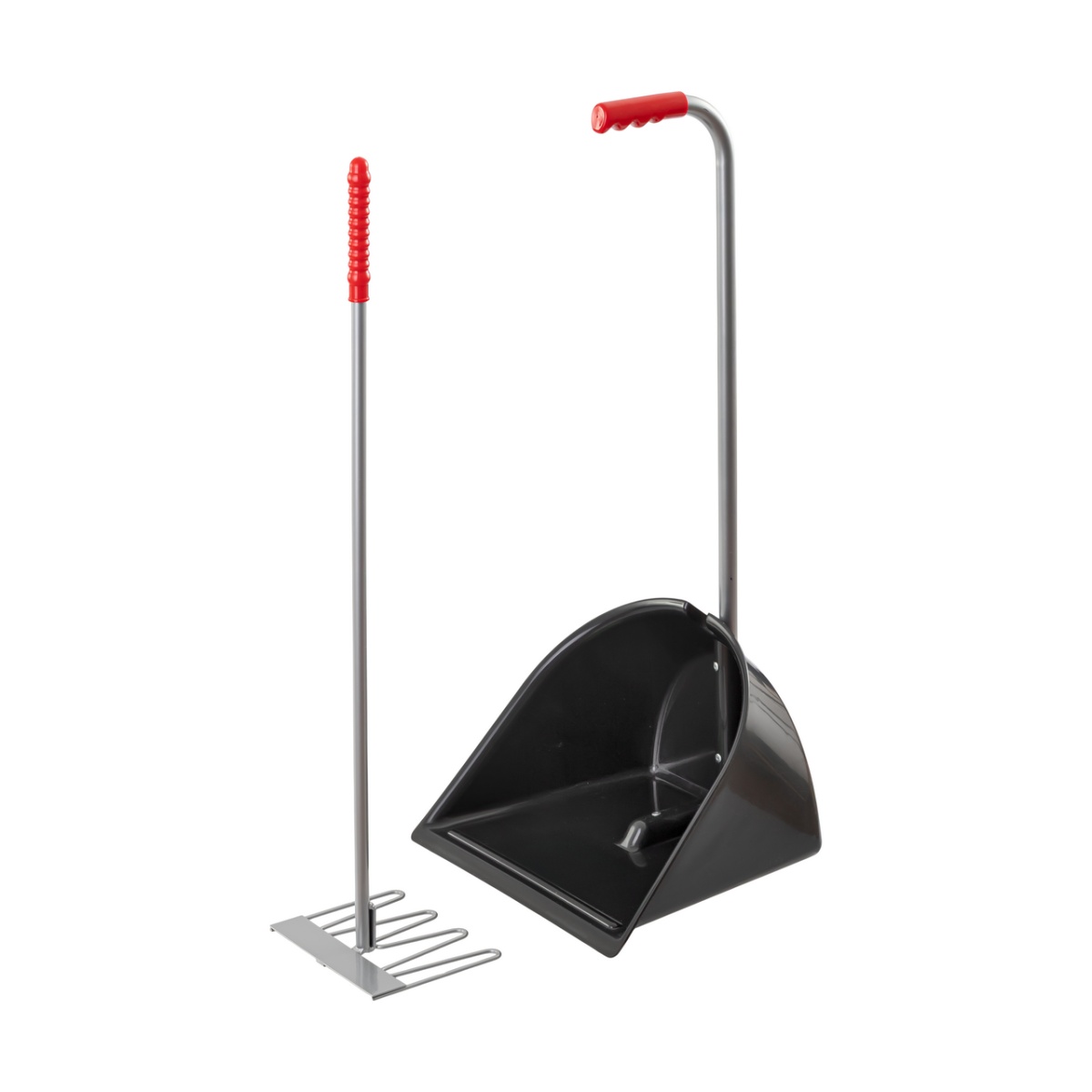 Mistboy trágyalapát gereblyével, fekete, 75 cm