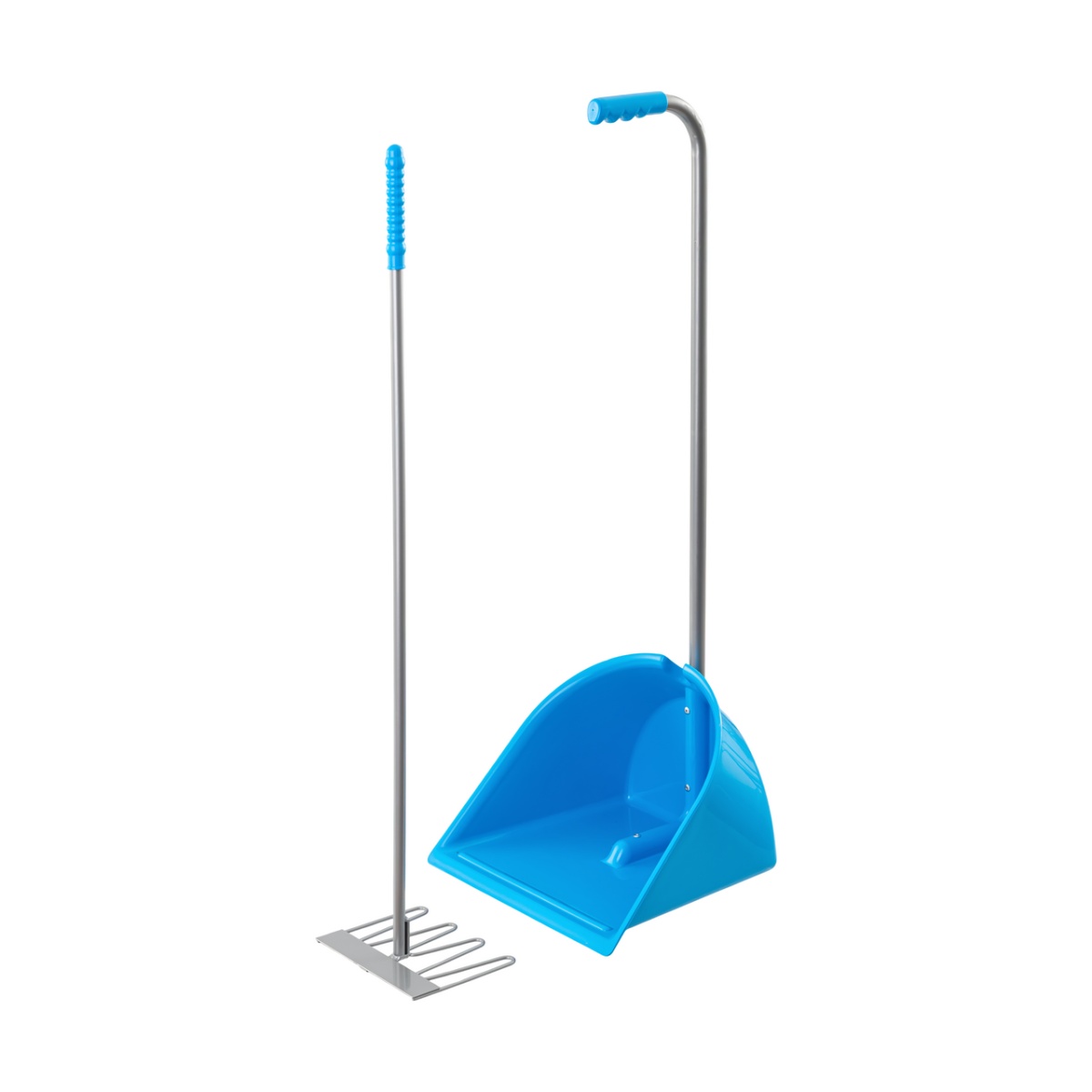 Mistboy trágyalapát gereblyével, kék, 90 cm