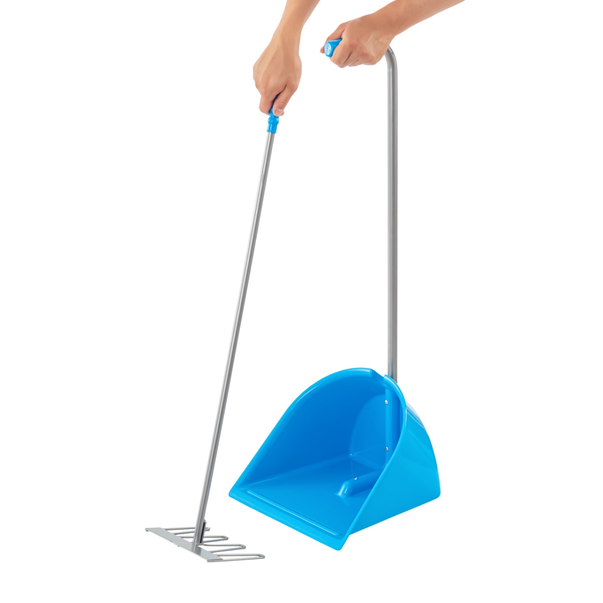 Mistboy trágyalapát gereblyével, kék, 90 cm