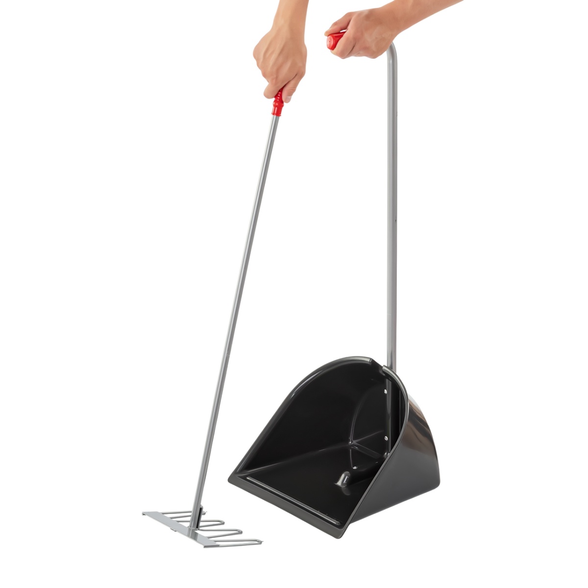 Mistboy trágyalapát gereblyével, fekete, 90 cm