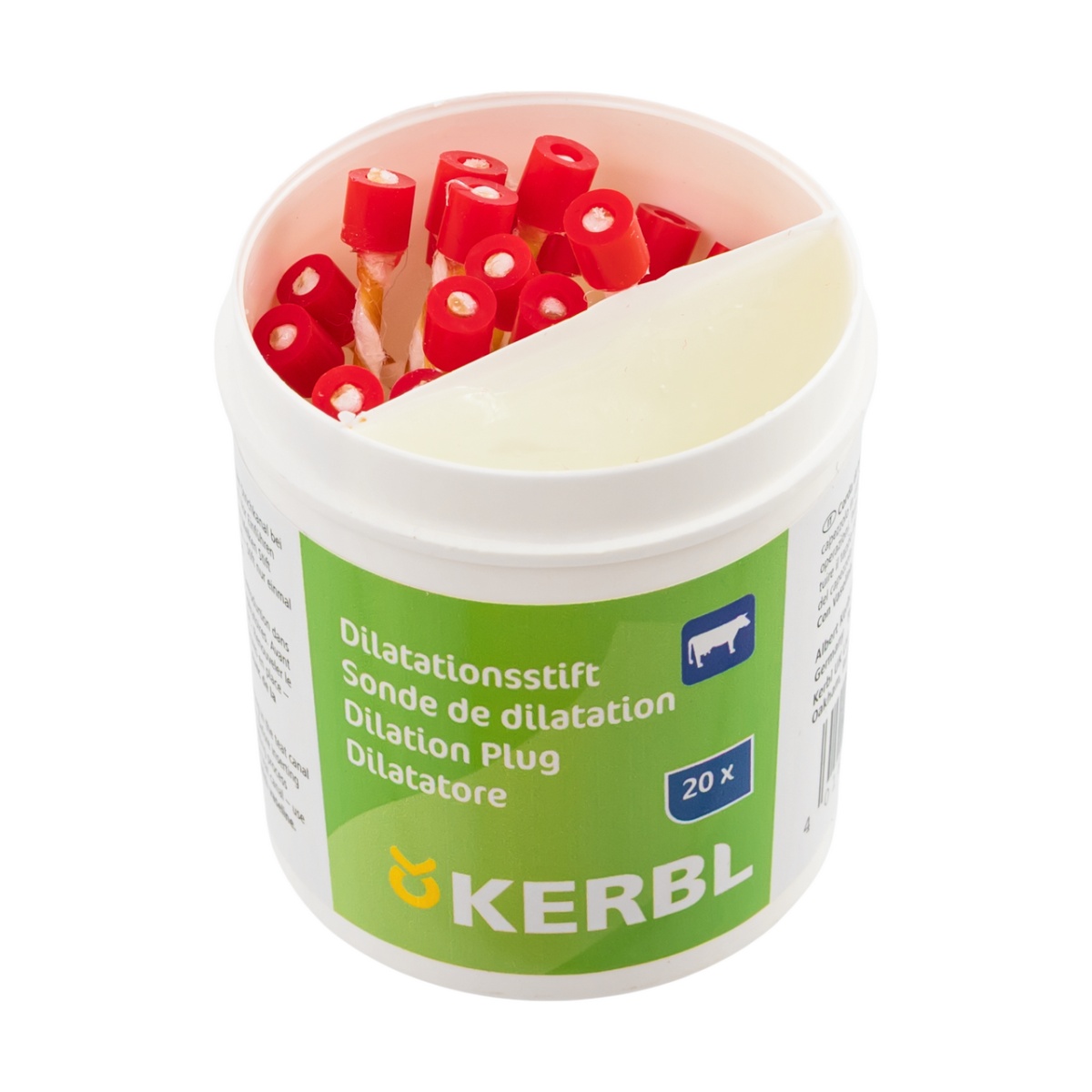 Gyapjúból készült tőgycsatorna-tágító pálcikák, 20 db