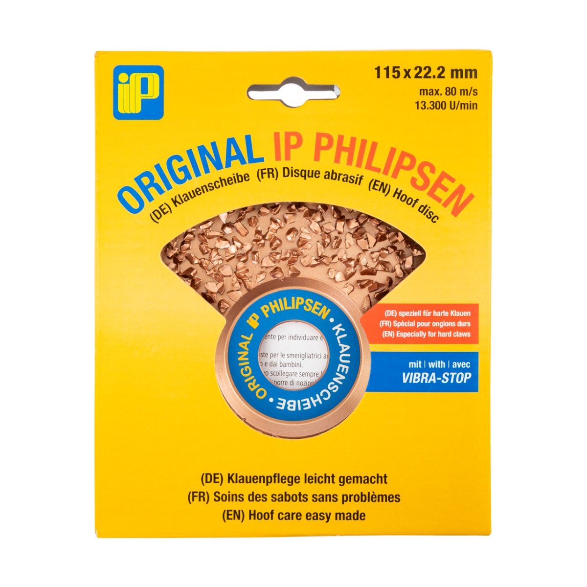 Nagy sűrűségű csiszolókorong patákhoz, IP PHILIPSEN, 115 mm