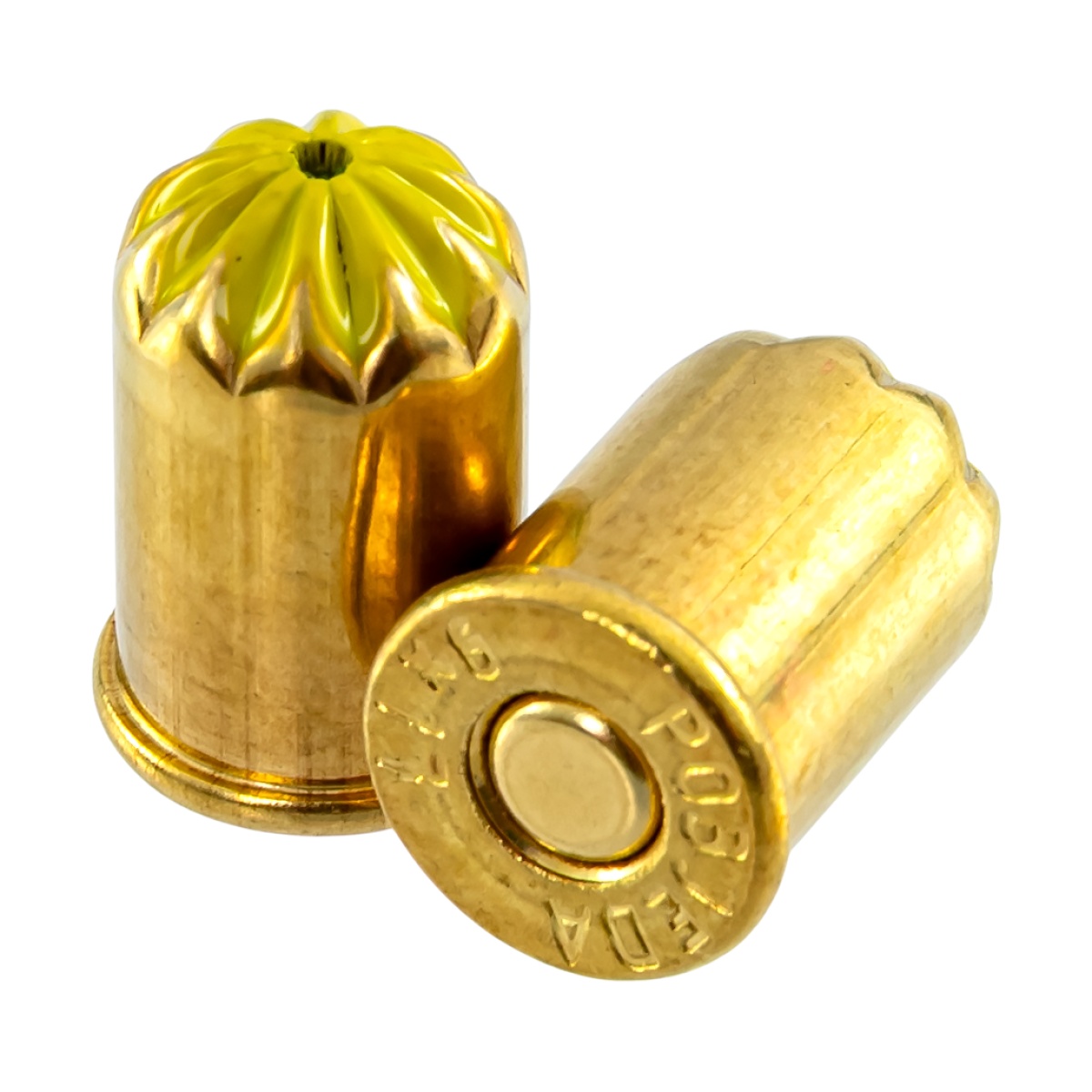 Sárga töltény taglópisztolyhoz, közepes méretű állatok számára. 9 × 17 mm, MaxxTech, 50 db