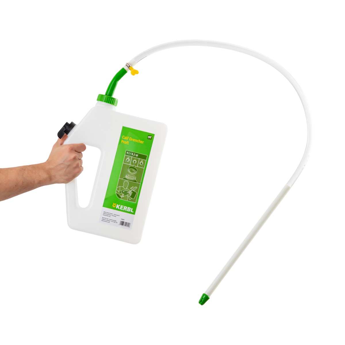 Folyadékadagoló palack borjaknak, szondával, 4 literes