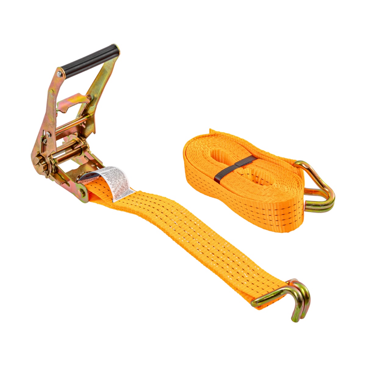 Racsnis rögzítőheveder, narancssárga, 4000 kg, 50 mm × 6 m