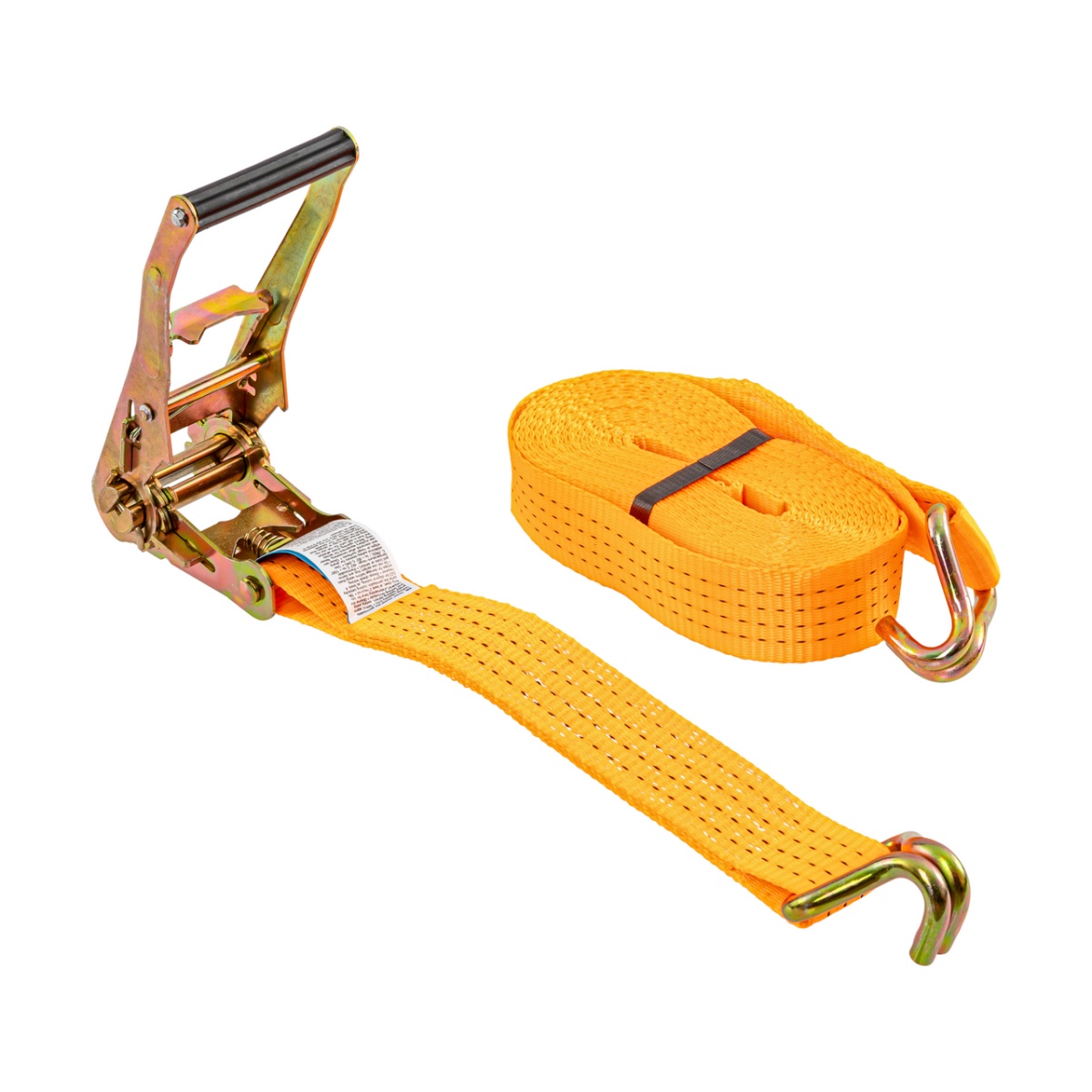 Racsnis rögzítőheveder, narancssárga, 4000 kg, 50 mm × 8 m