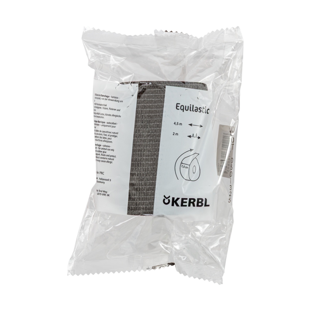 Öntapadó patakötöző, Equilastic, fekete, 450 × 7,5 cm