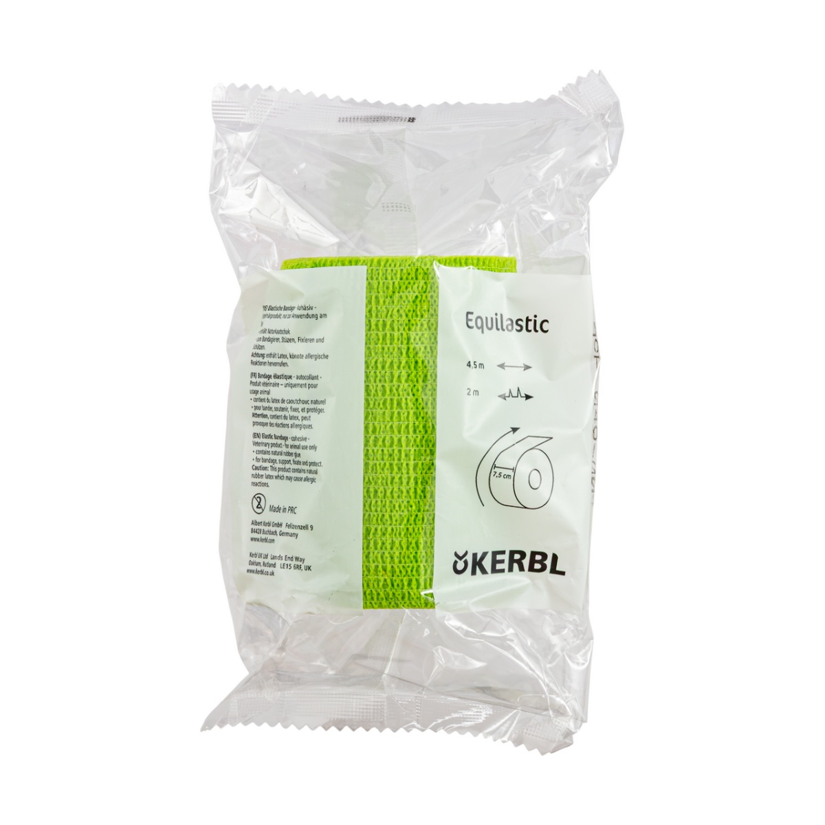 Öntapadó patakötöző, Equilastic, zöld, 450 × 7,5 cm