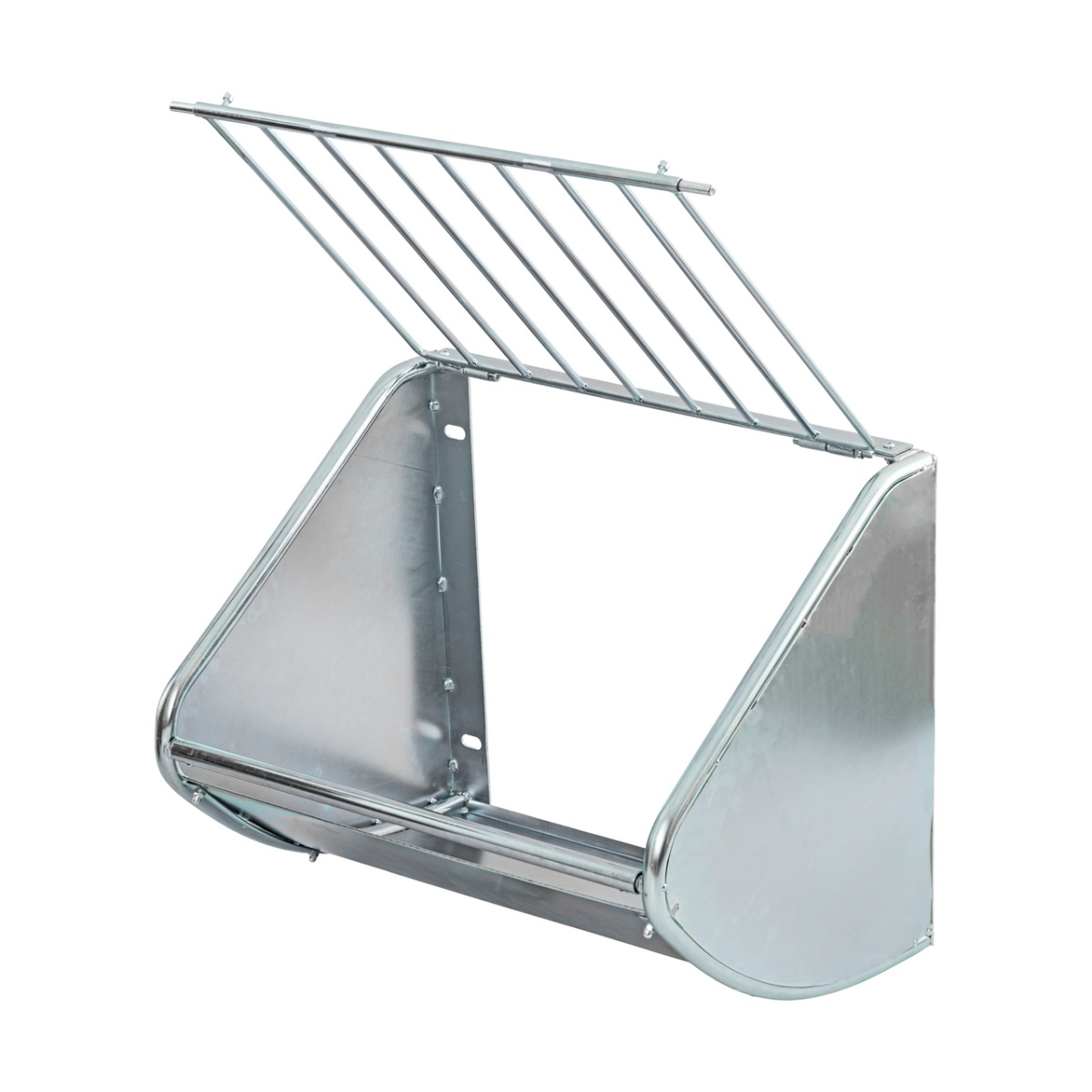 Falra szerelhető fém szénatartó, 60 × 53 cm