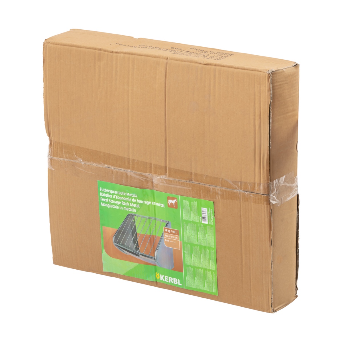 Falra szerelhető fém szénatartó, 60 × 53 cm