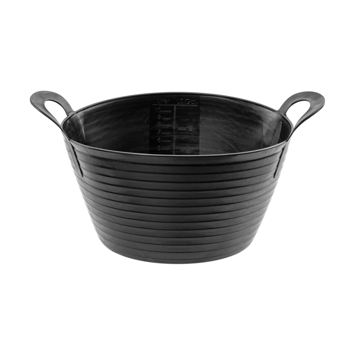 Rugalmas műanyag vödör, Flexbag, fekete, 12 literes