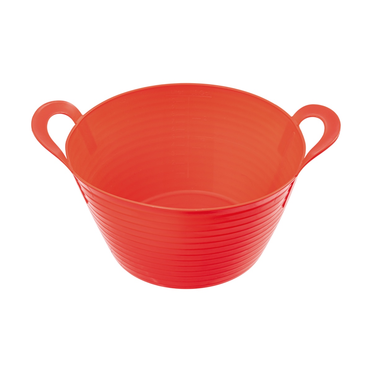 Rugalmas műanyag vödör, Flexbag, piros, 12 literes