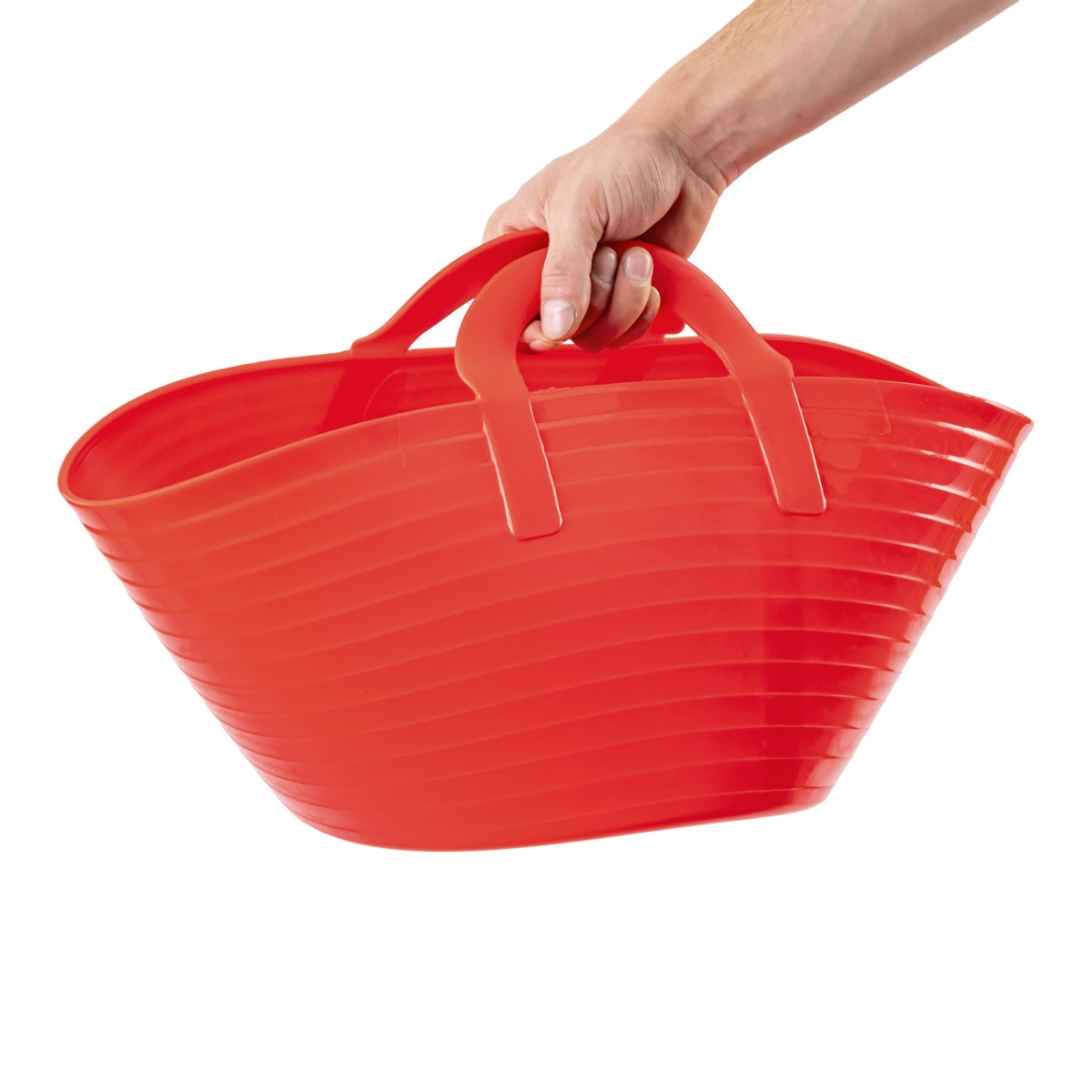 Rugalmas műanyag vödör, Flexbag, piros, 12 literes