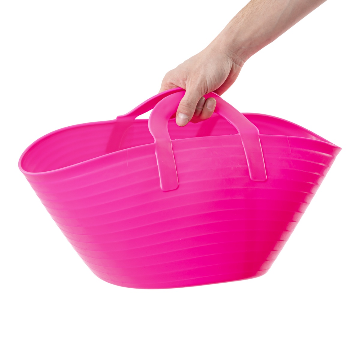 Rugalmas műanyag vödör, Flexbag, rózsaszín, 12 literes