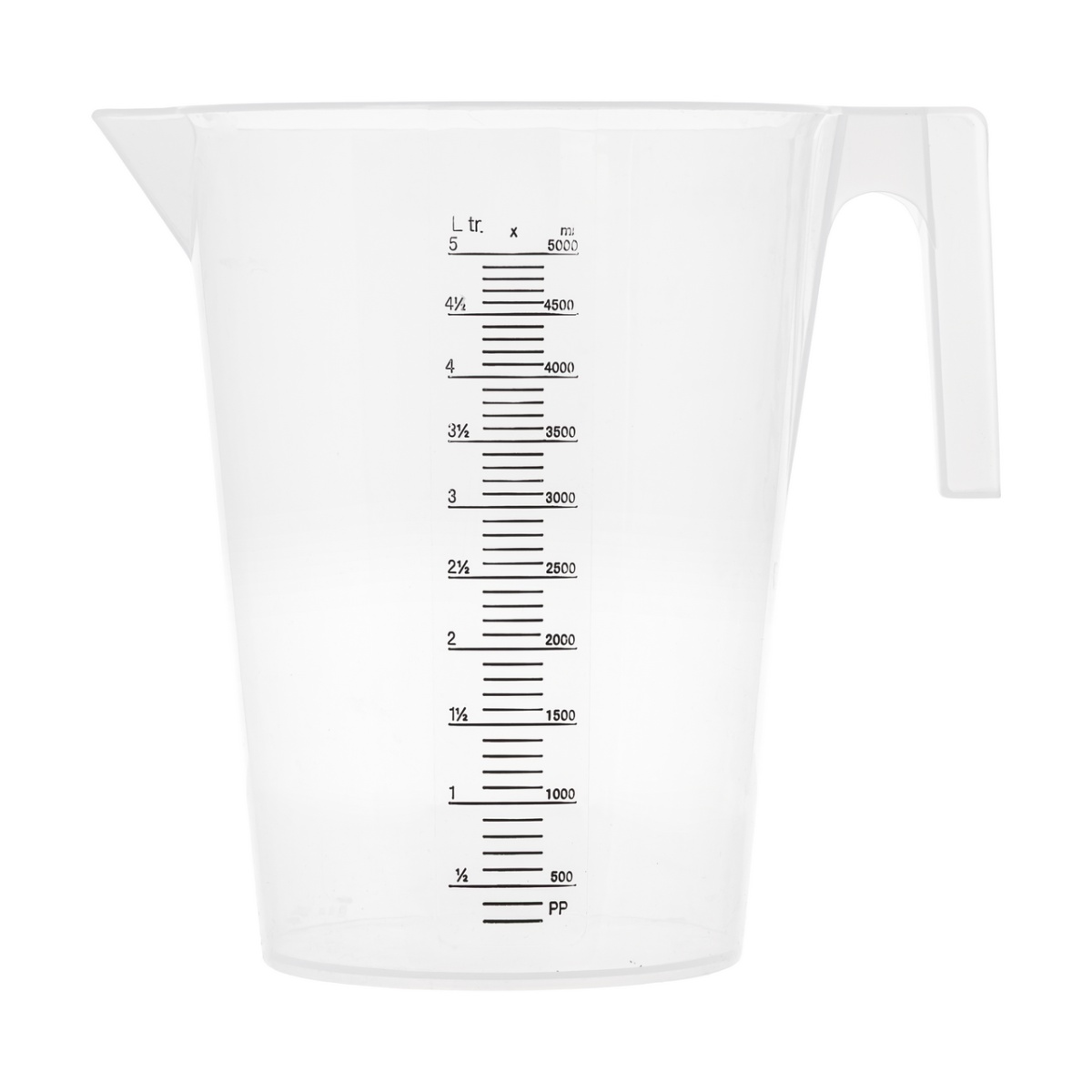 Mérőkanna, műanyag, 5 literes