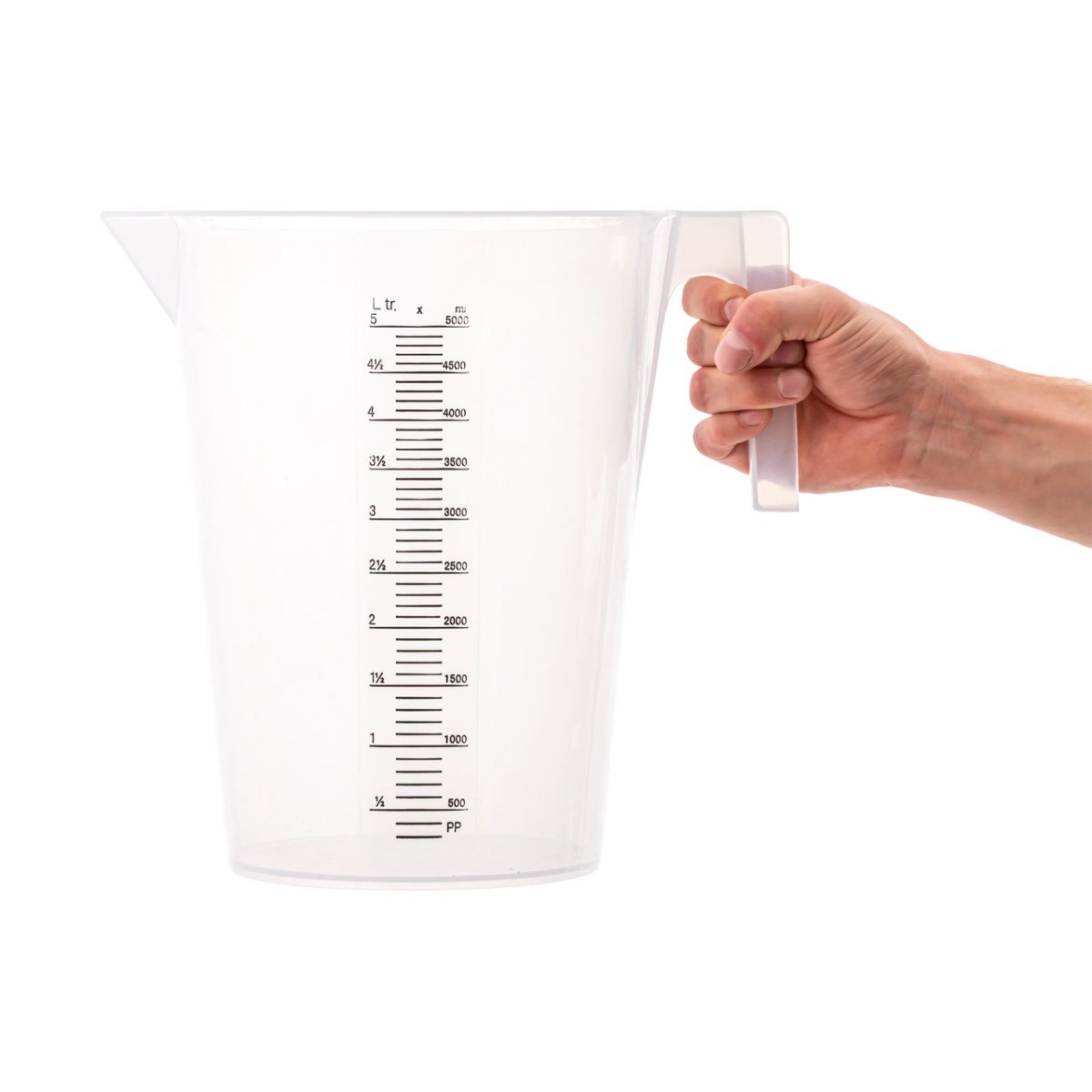 Mérőkanna, műanyag, 5 literes