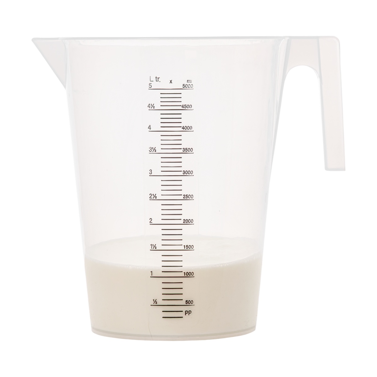 Mérőkanna, műanyag, 5 literes