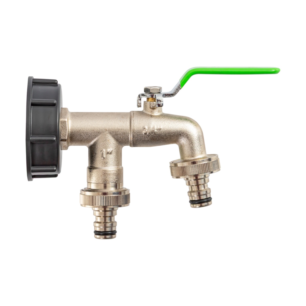 IBC tartálycsap, 3/4", 2 kimenettel