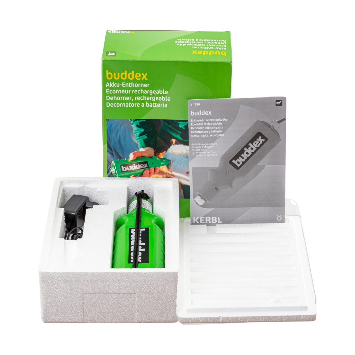 Akkumulátoros szarvtalanító borjaknak, Buddex