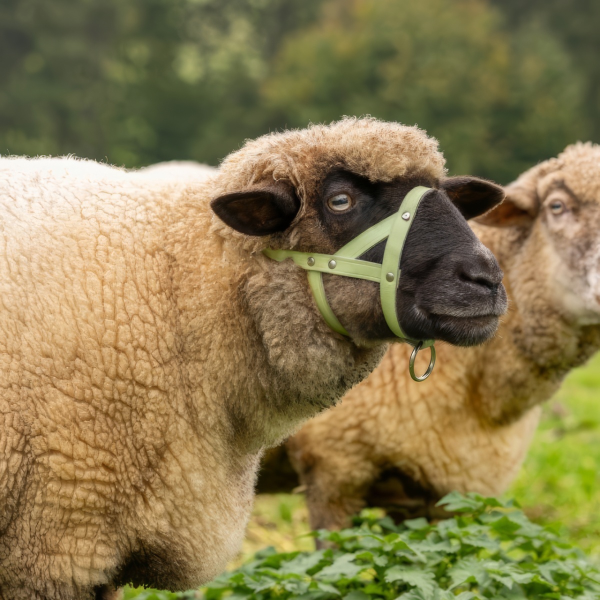 Állítható bőr kötőfék juhoknak és kosoknak